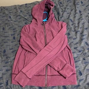 Maroon full zip sweatshirt- LuluLemon
